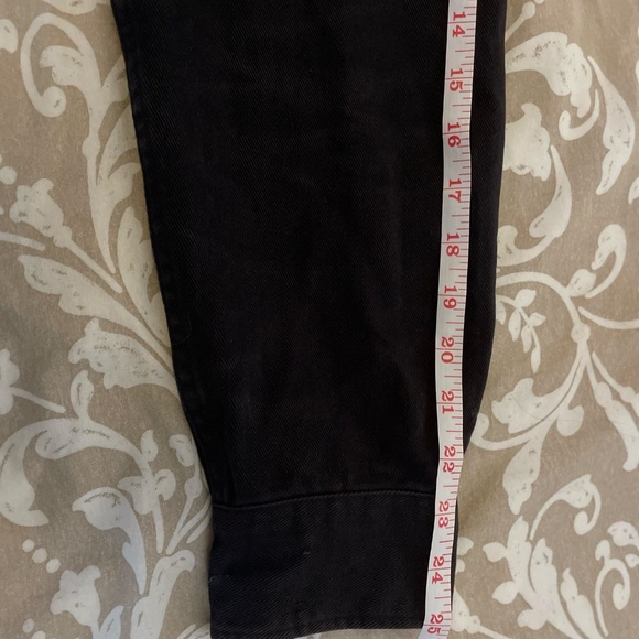 H&M Men’s Washed Black Work Jacket – Relaxed Fit Cargo Trucker, 100% Cotton - Picture 6 of 9